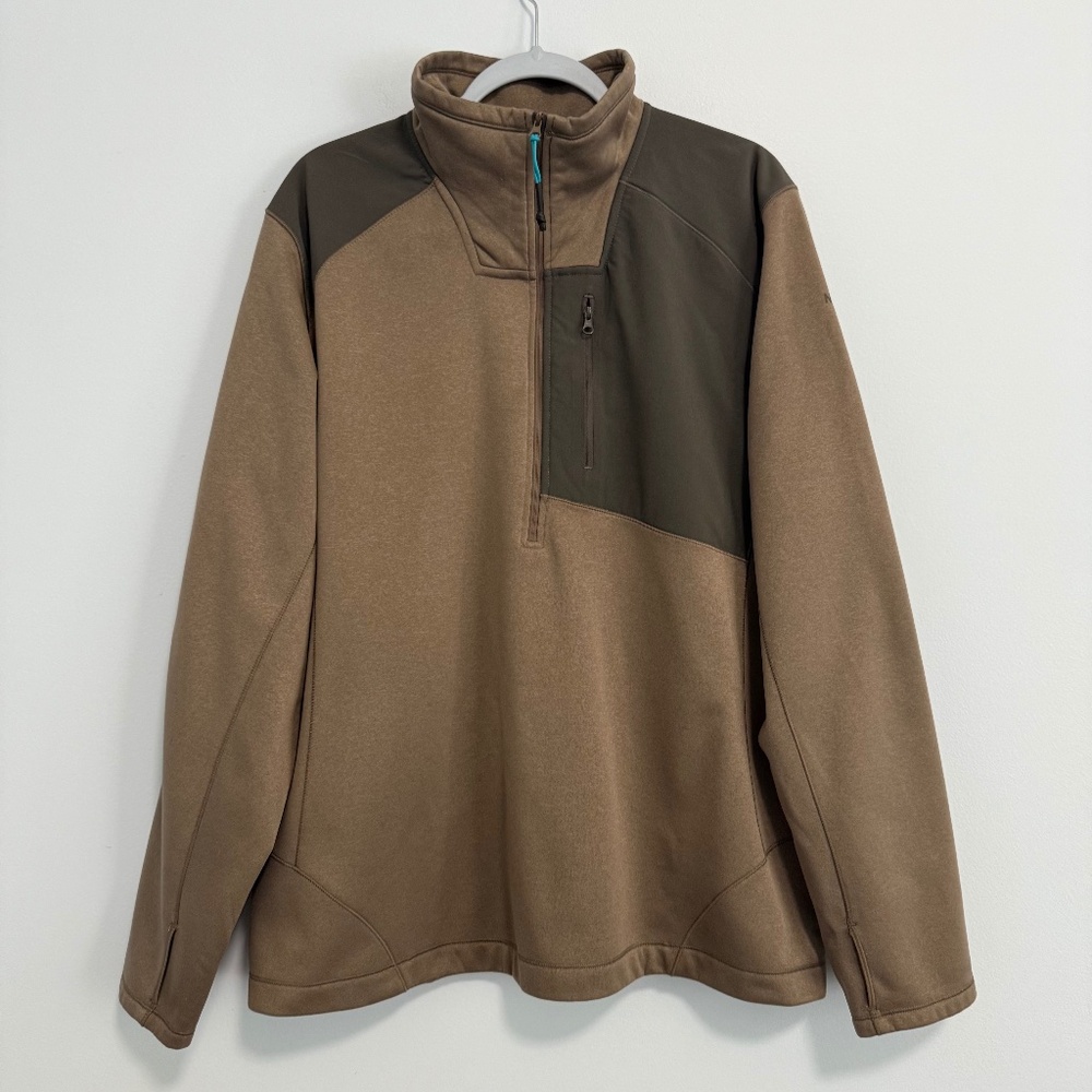 THE NORTH FACE Men’s‎ 1/2 Zip Brown Pullover Sweater Jacket Size XL